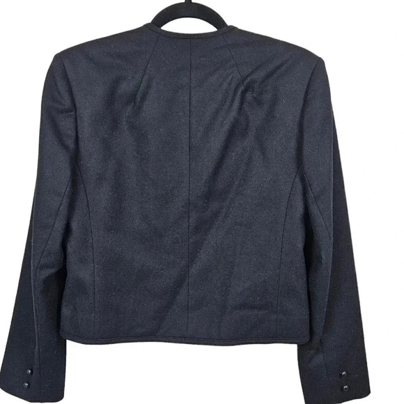 Pendleton Women's Size 10 (M) Black Virgin Wool Jacket Vintage 6 Button Cropped - Picture 5 of 8